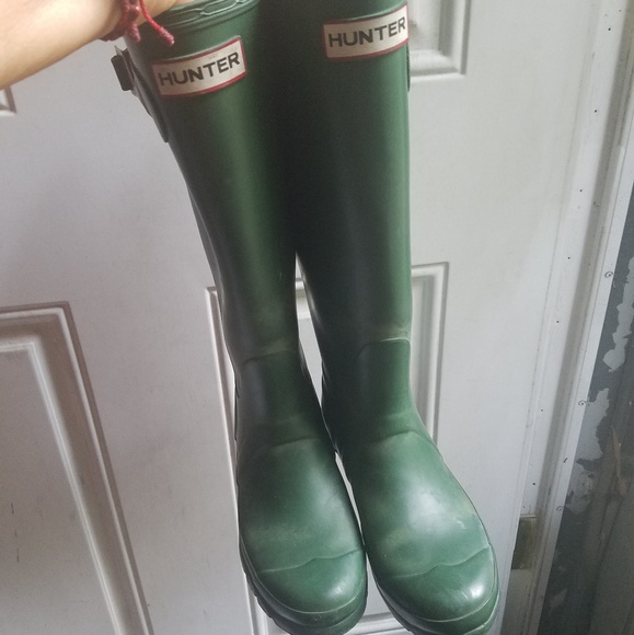 Hunter Shoes - Hunter rain boots size 6 matt green Hunter Shoes - Hunter rain boots size 6 matt green